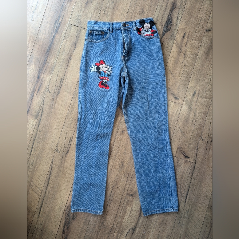 Disney Women's High Rise Jeans - Blue - Picture 10 of 11
